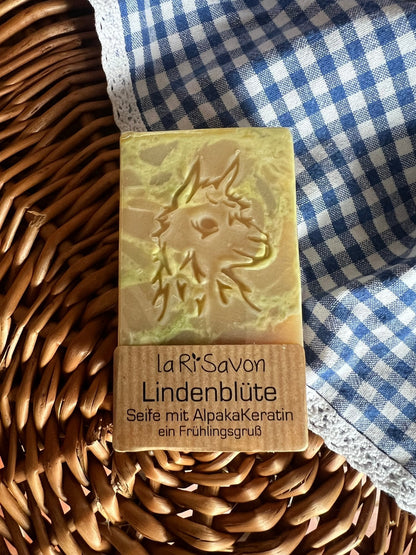 Alpakaseife laRiSavon „Lindenblüte“ – Frühlings-Edition Naturseife mit Alpaka-Keratin